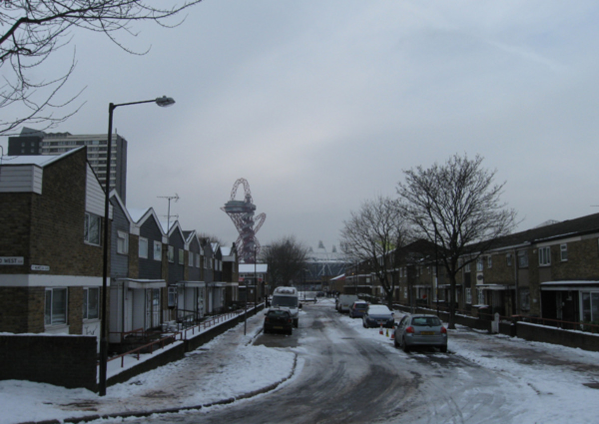 The Olympic Park also bumps up against Carpenter's Estate in the borough of Newham. 