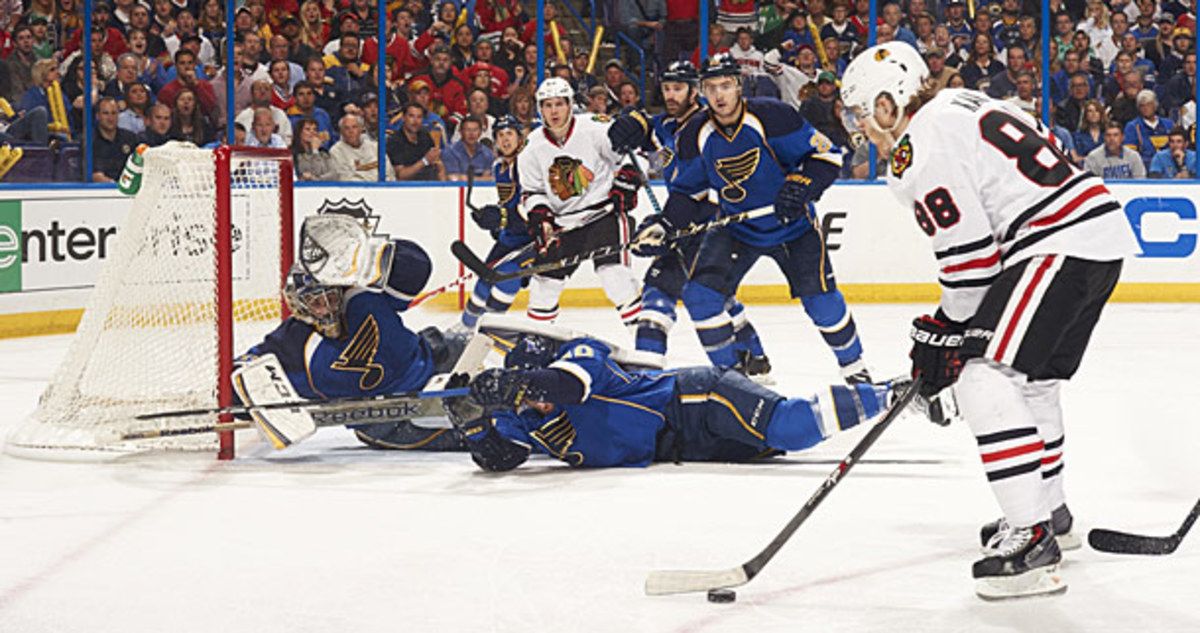 Ryan Miller and the St. Louis Blues vs. the Chicago Blackhawks.