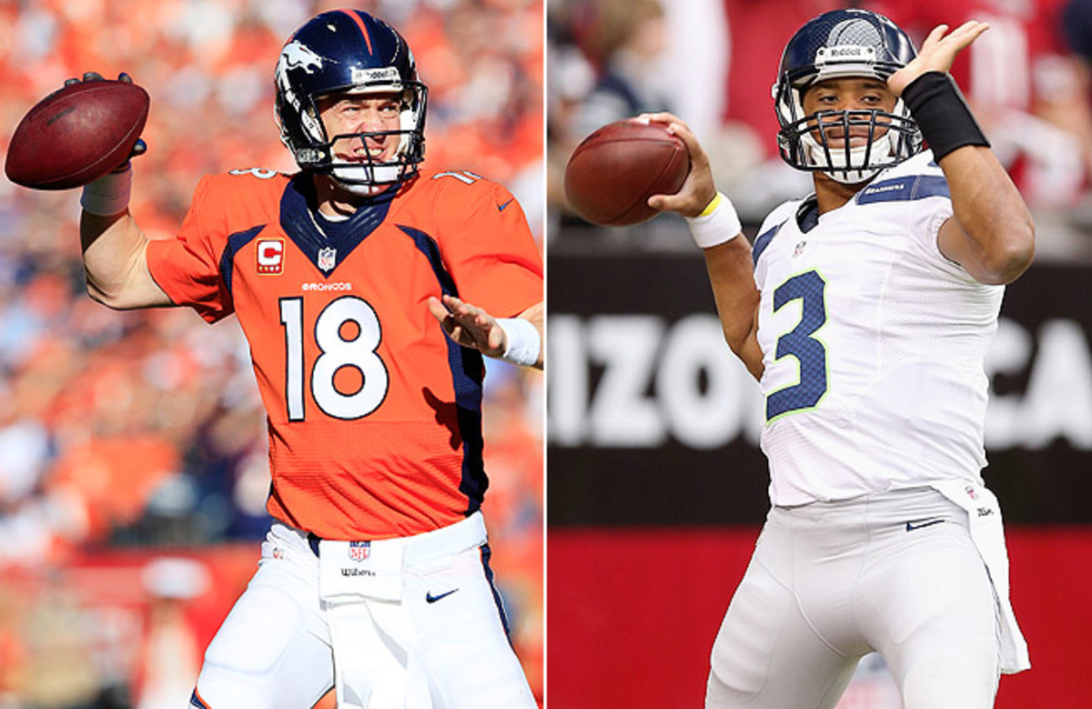 Peyton Manning (left) and Russell Wilson are a combined 55-16 overall since the start of the 2012 season.