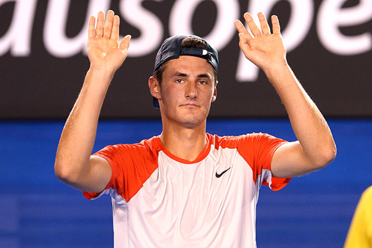 Bernard Tomic retired from his highly-anticipated match against Rafael Nadal after losing the first set. (WILLIAM WEST/AFP/Getty Images)