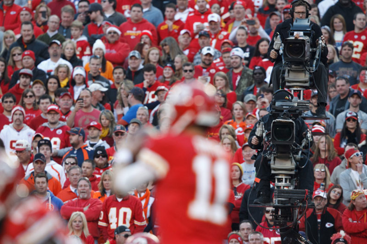 Cameras are already ubiquitous at games; expect many more of them on future telecasts. (Jeff Moffett/Icon SMI)