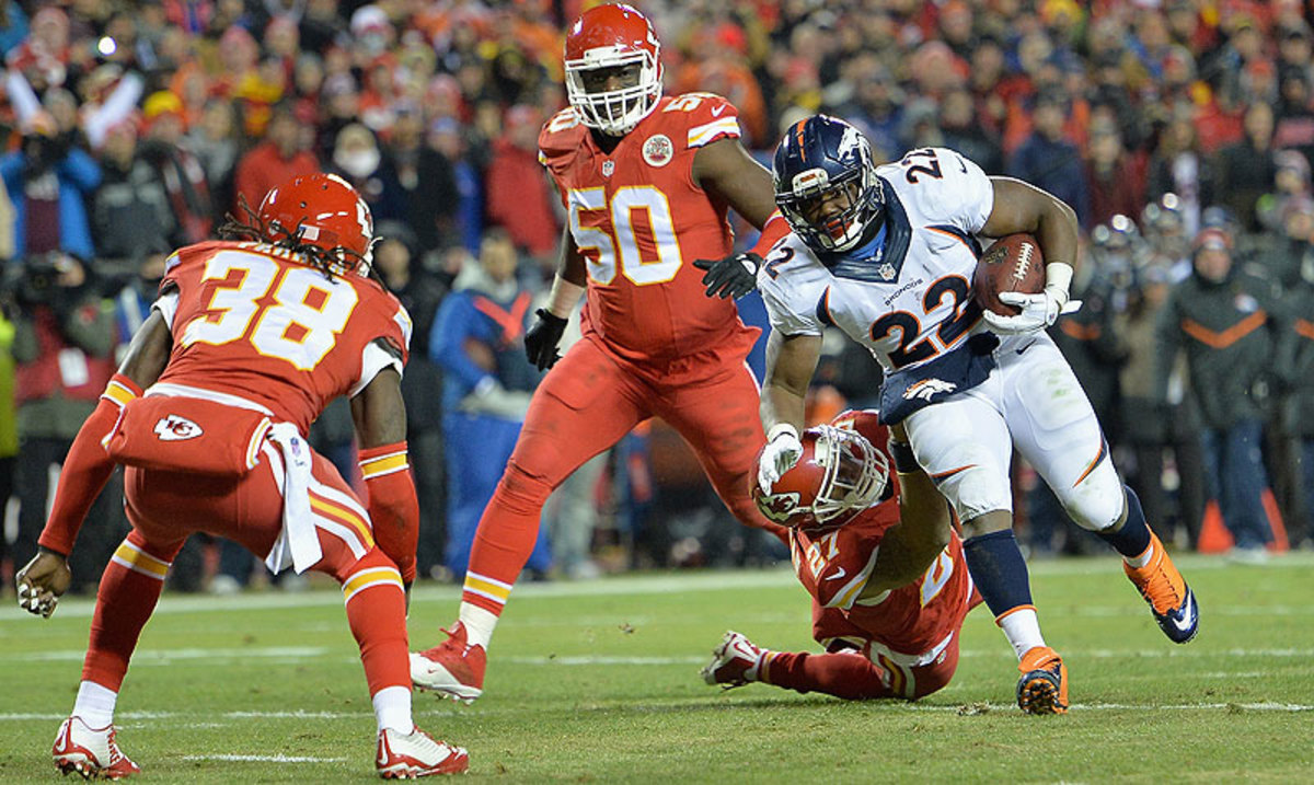 In the Broncos' past three wins, C.J. Anderson has rushed 72 times for 425 yards, just under six yards per carry. (Peter Aiken/Getty Images)