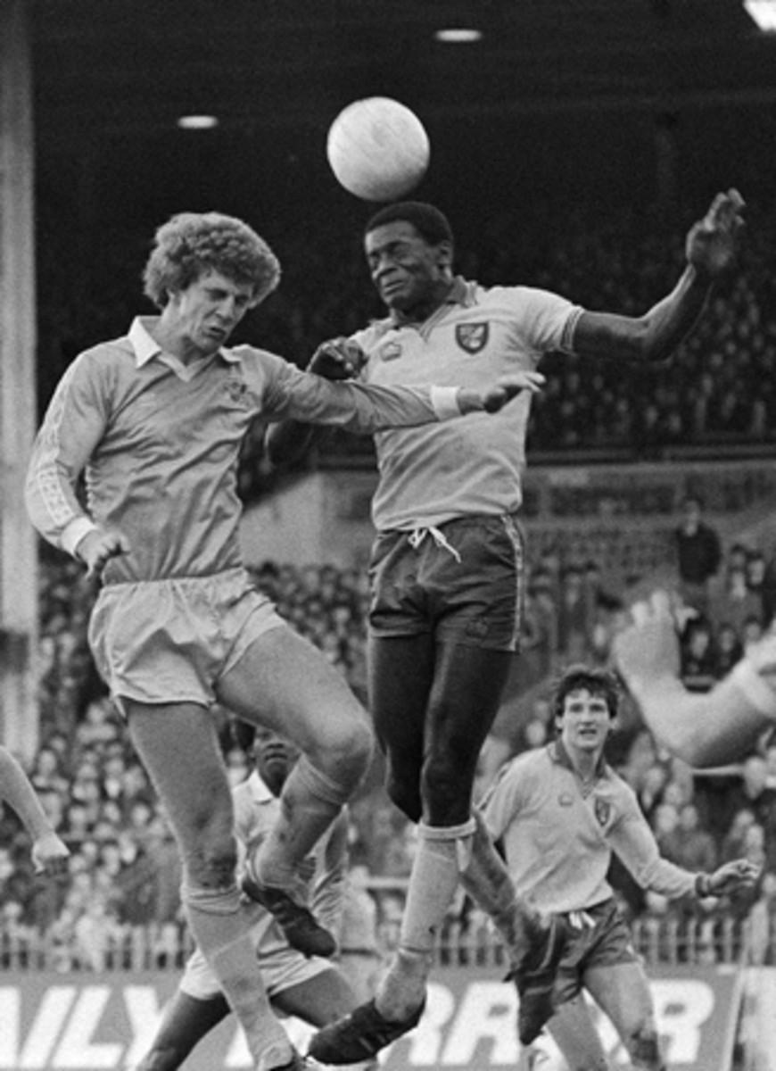 A combination of size, strength and technique made Justin Fashanu, center, a sought-after target.