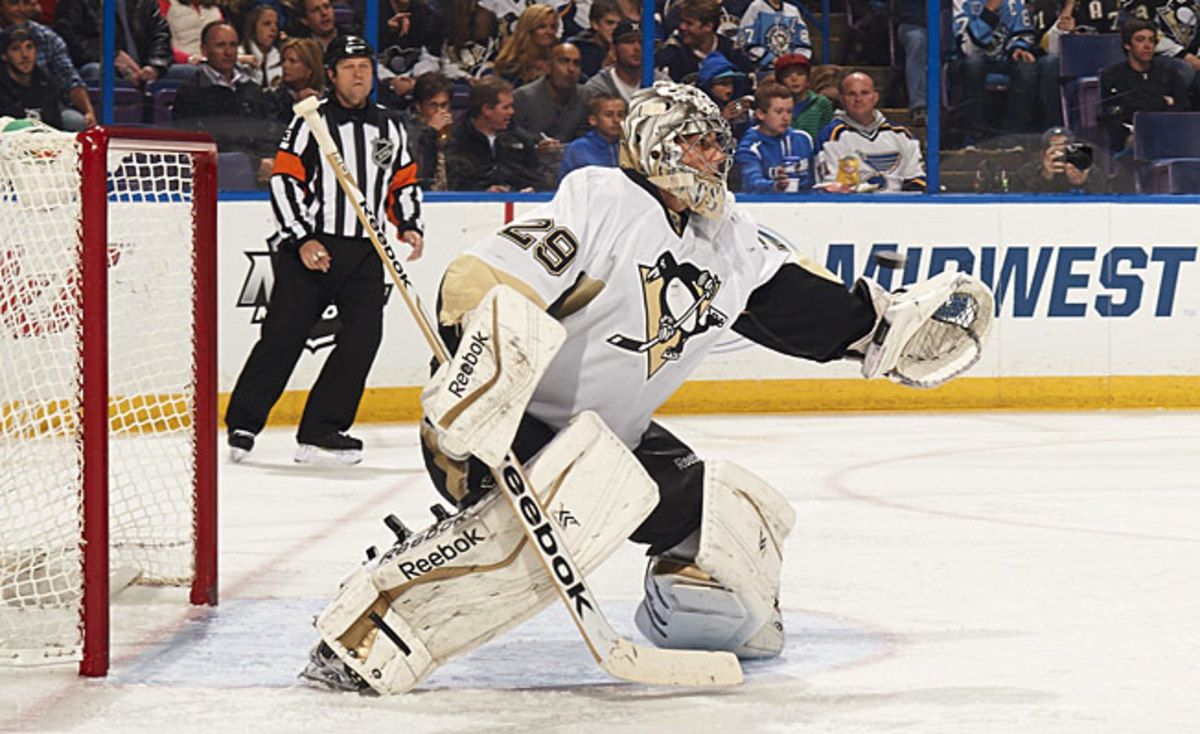 The pits in Pittsburgh no more, Marc-Andre Fleury has been regaining his teammates' confidence.