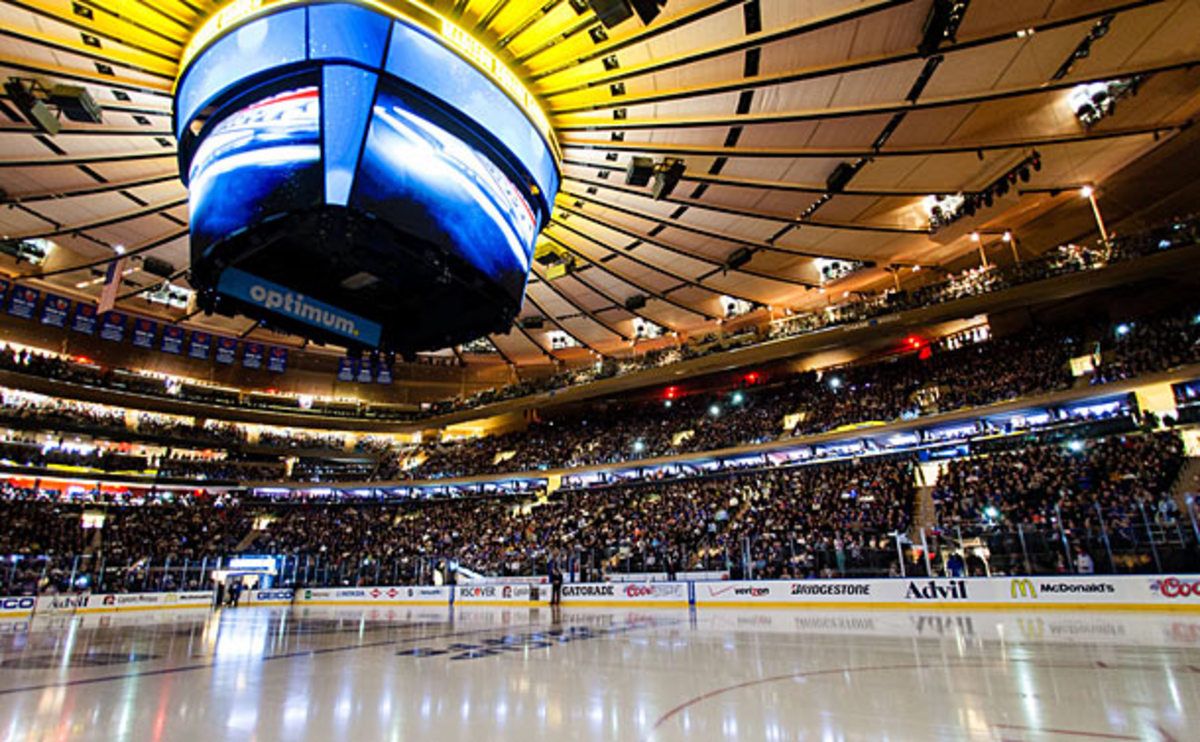 Madison Square Garden before a New York Rangers game
