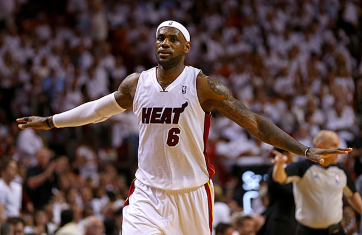 James scored 22 points to help lead the Nets past Brooklyn in Game 1 (Mike Ehrmann/Getty Images).