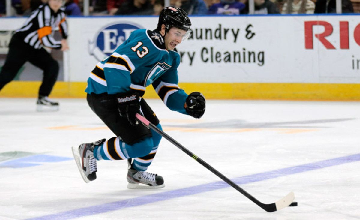 Curt Gogol recorded three goals and four points with the Worcester Sharks of the AHL this season.