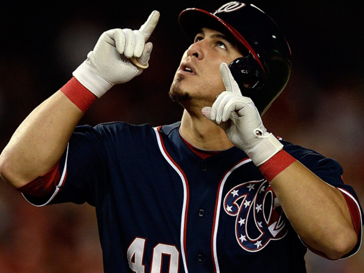 Wilson Ramos suffered a broken left hand in Monday's season opener. (Patrick McDermott/Getty Images)