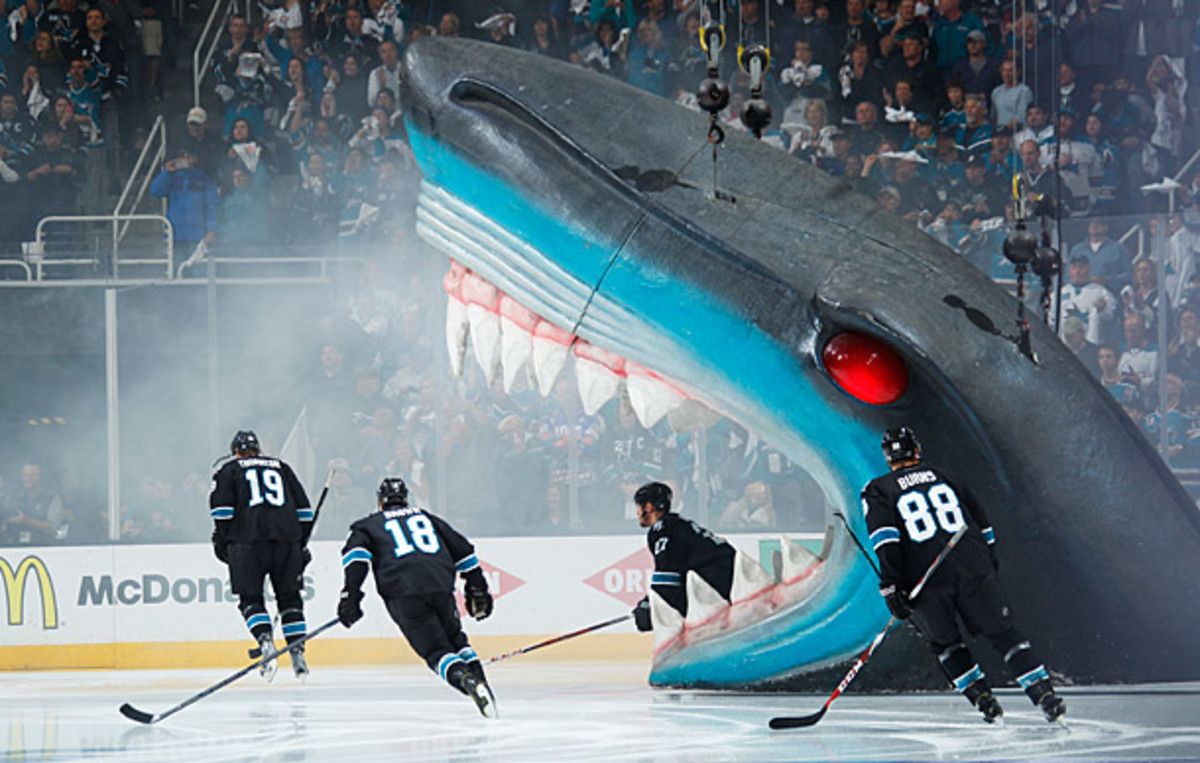San Jose Sharks take the ice