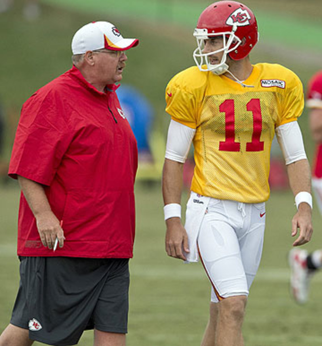 In their first seasons with the Chiefs, Smith and Andy Reid led the team to the playoffs. (David Eulitt/Getty Images)