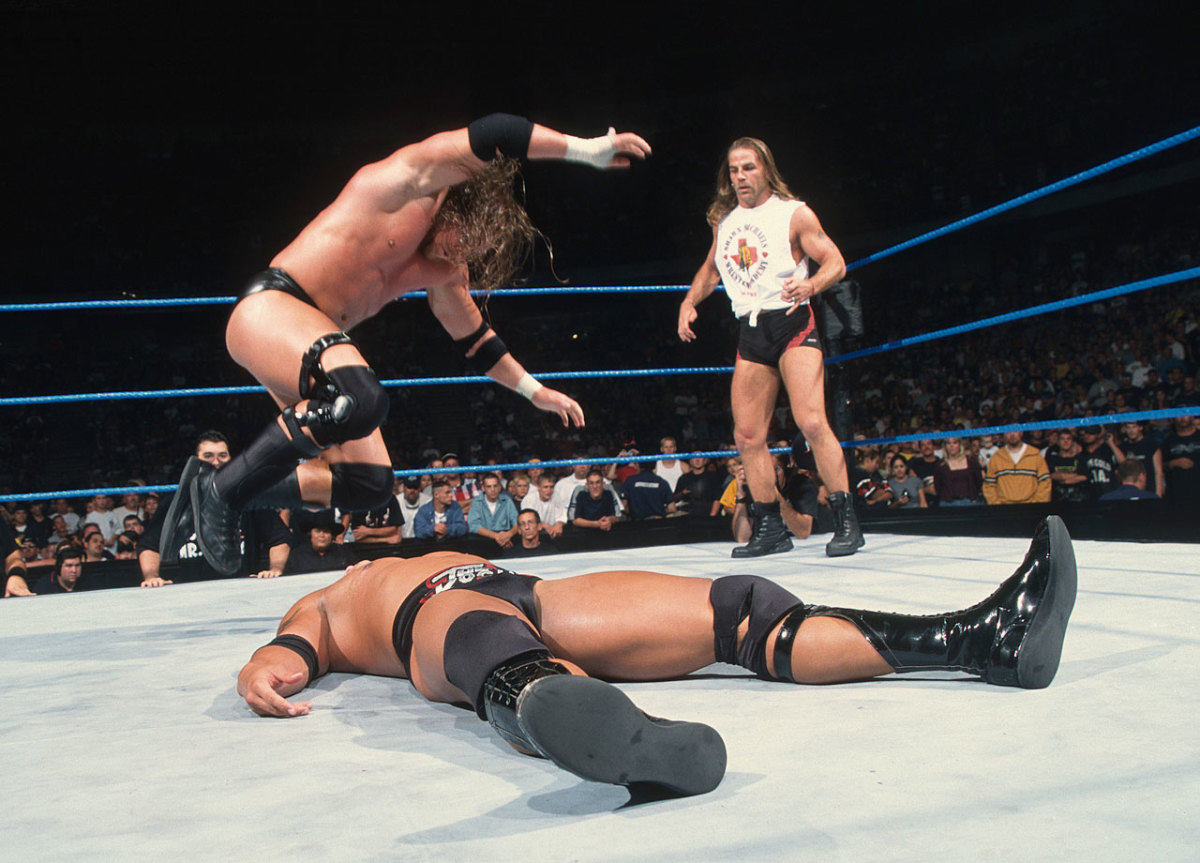 1999-0824-Triple-H-The-Rock-Shawn-Michaels.jpg