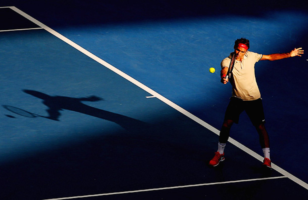 Roger Federer faltered in the finals against Lleyton Hewitt. (Chris Hyde/Getty Images)