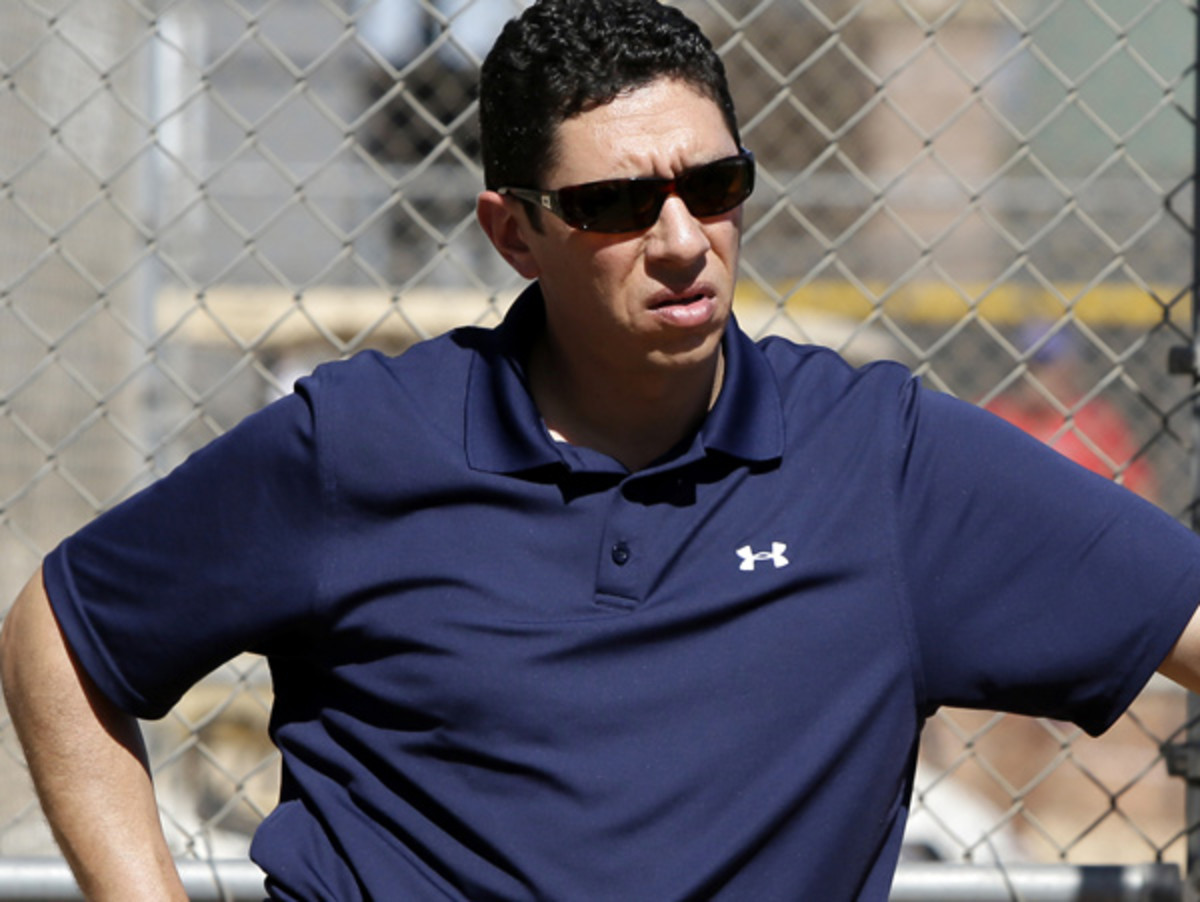 Rangers general manager Jon Daniels, preparing to unleash a sick burn on Ian Kinsler. (Tony Gutierrez/AP)