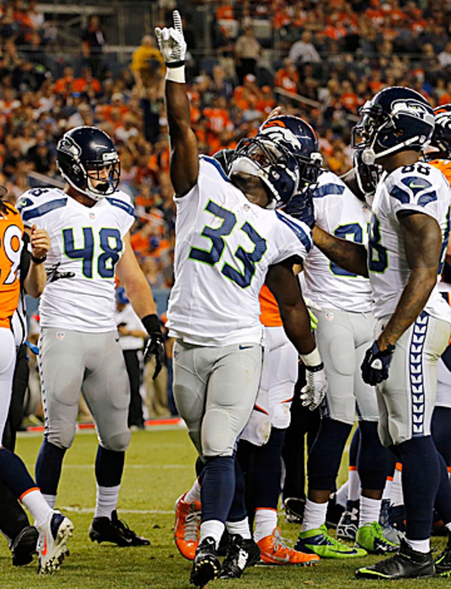 The arrow is pointing up for Christine Michael, who might be too good to stay on Seattle's bench again. (Jack Dempsey/AP)