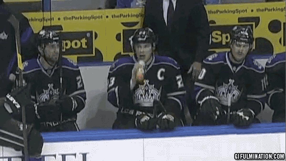 dustin brown gatorade bottle fail - gatorade gifs