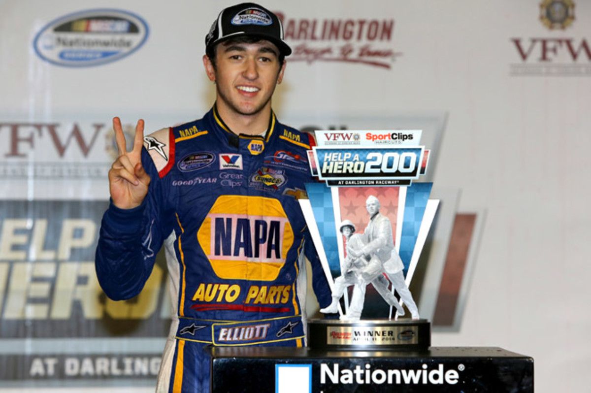 Chase, the 18-year-old son of NASCAR great Bill Elliott raced to his second straight Nationwide Series victory.