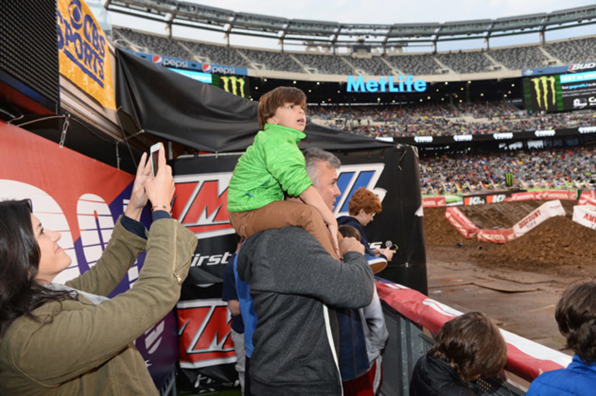 More than 62,000 fans came out to the completely transformed MetLife Stadium to cheer on their favorite riders in the Monster Energy Supercross contest. 