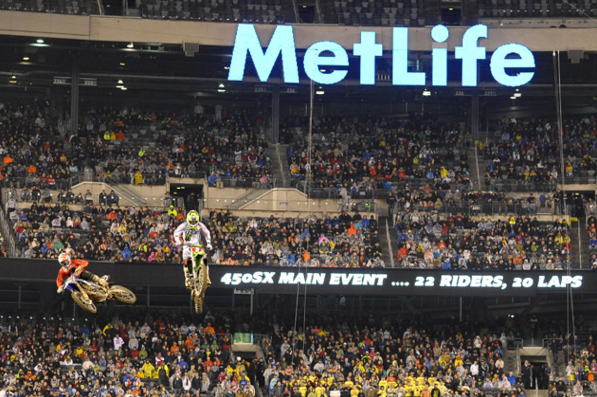 Supercross fans in the Northeast can expect to see more mud-filled trucks heading in and out of MetLife Stadium next year. Monster Energy Supercross will be back at the home of the New York Giants on April 25, 2015.
