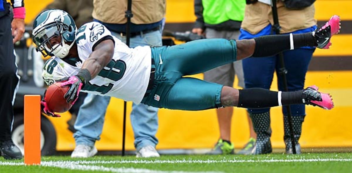 The Eagles face a tough challenge in replacing the production of Jeremy Maclin, who's out for the year. (Drew Hallowell/Getty Images)