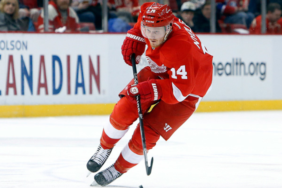 Can anyone stop Gustav Nyquist right now? The Swede is carrying the Red Wings. (Paul Sancya/AP)