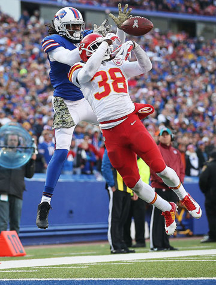 Ron Parker and the Chiefs limited Sammy Watkins to 27 yards receiving on Sunday. (Tom Szczerbowski/Getty Images)