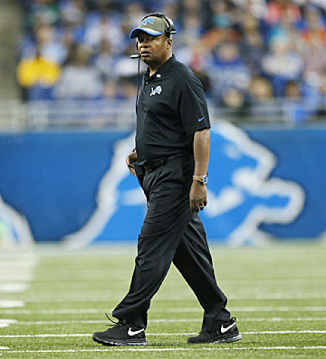 Jim Caldwell has preached discipline in his first year as Lions head coach. (Rick Osentoski/AP)