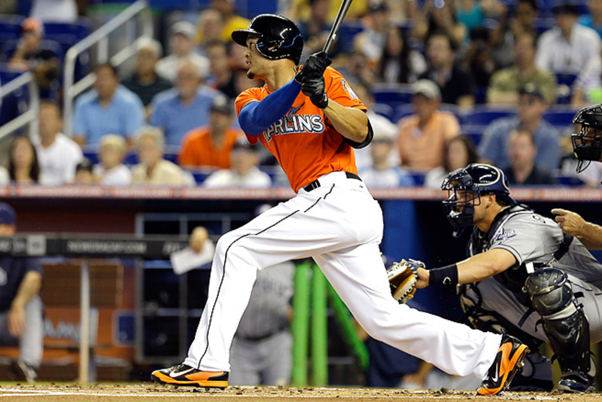 Giancarlo Stanton has two home runs and a .345 batting average through the first week of the season.