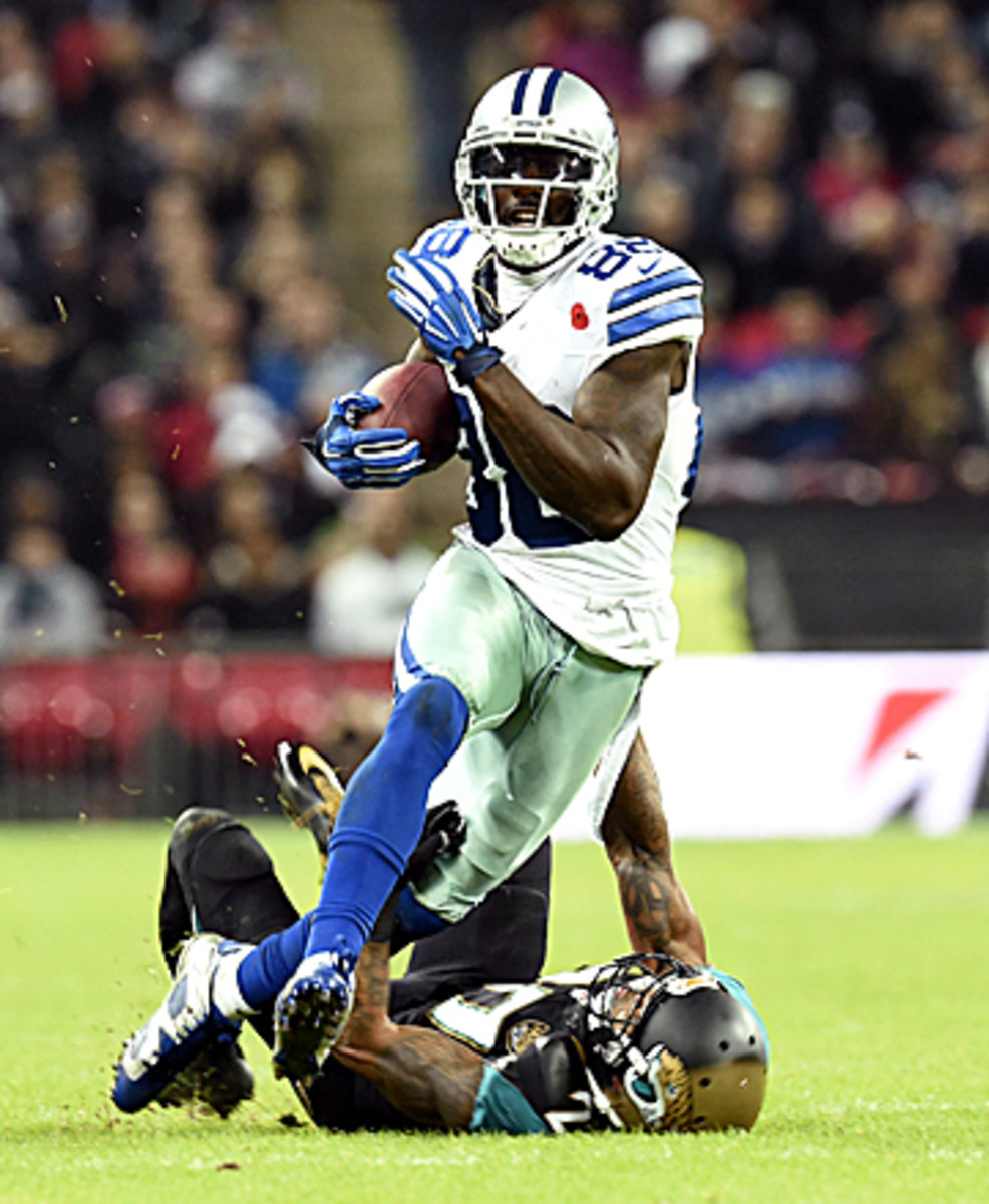 Dez Bryant had six catches for 158 yards and two touchdowns against the Jags in London. (Bob Martin/SI/The MMQB)