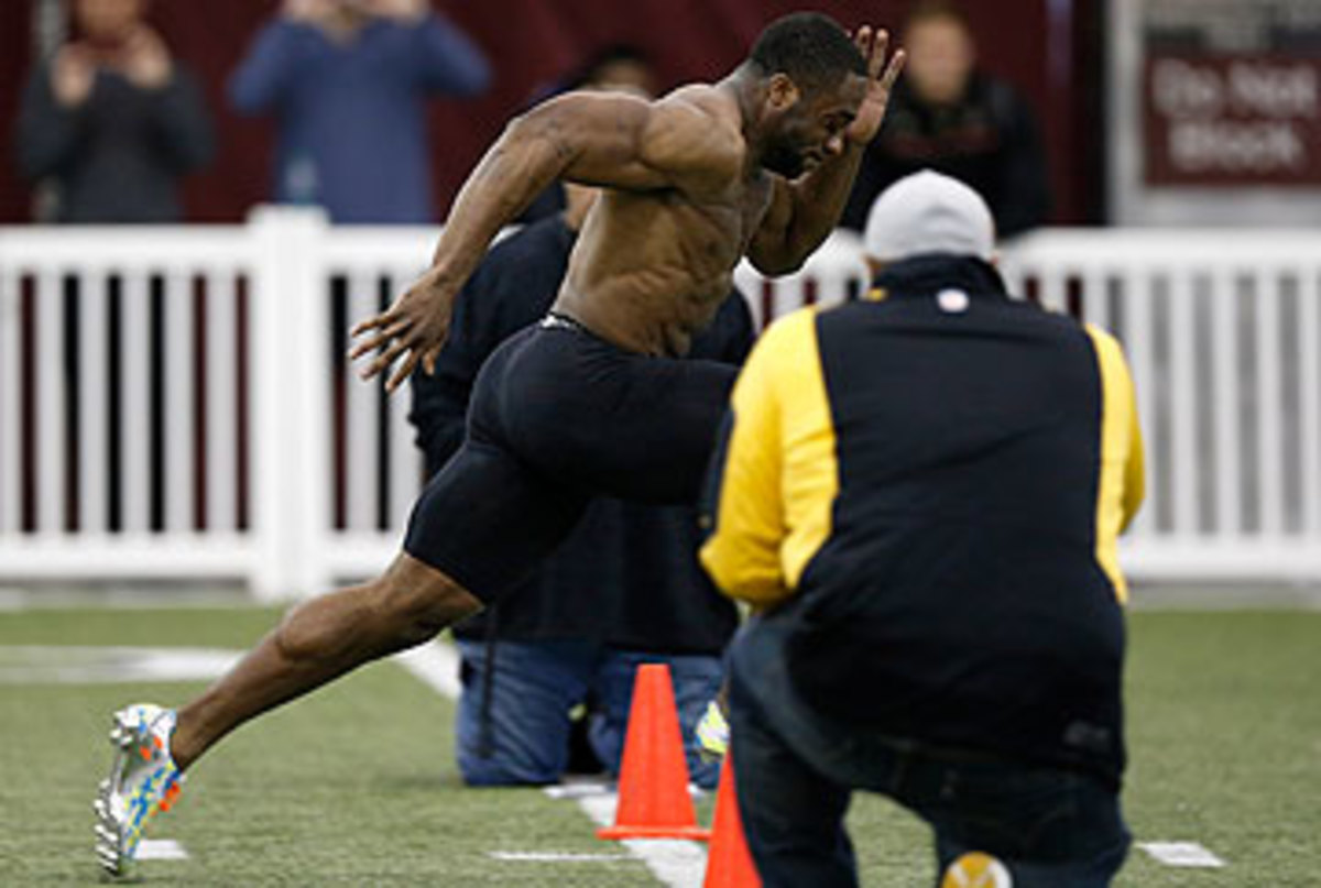 Williams was able to improve his 40 time at the BC pro day. (Winslow Townson for sports illustrated/The MMQB)