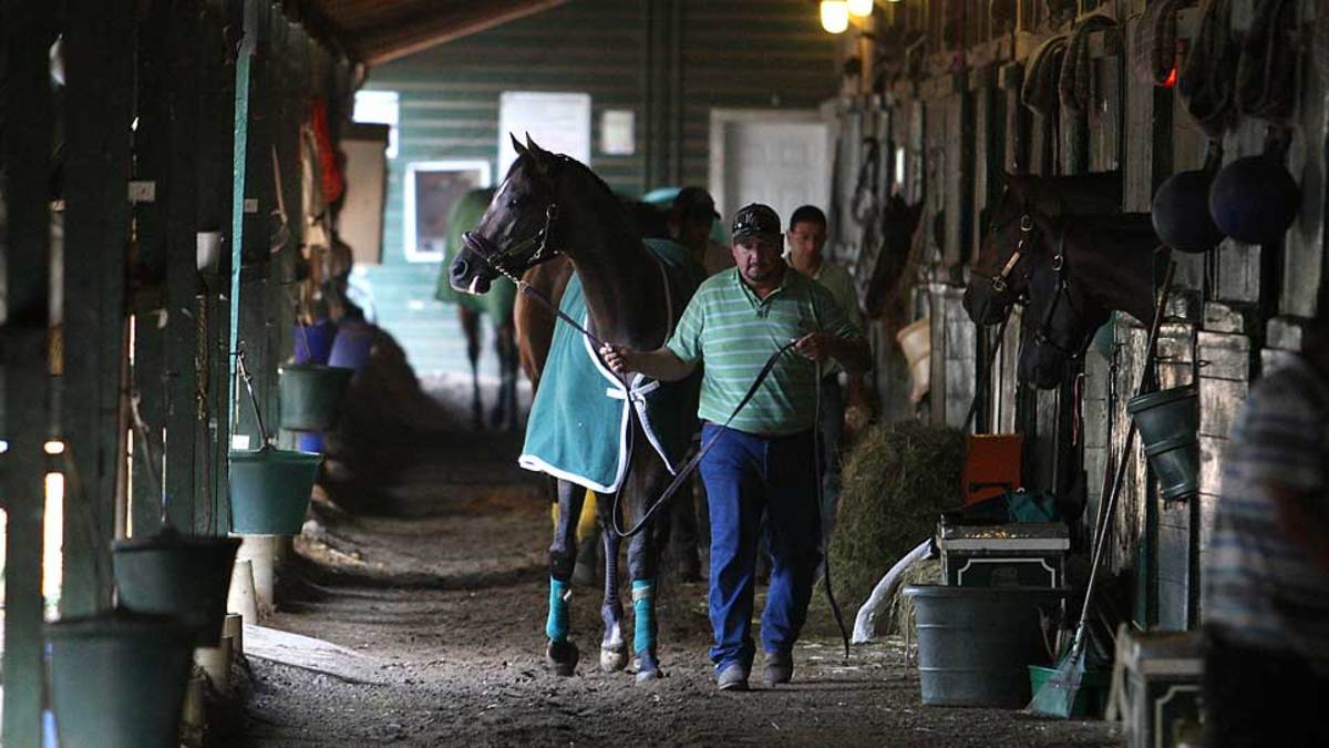 The early mornings at Monmouth—when horses walk the shedrow between training sessions—are one of the things Forbes loves most about the historic racetrack.