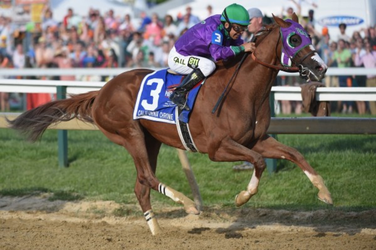 California Chrome will be the 13th horse to compete for the Triple Crown since Affirmed won all three legs in 1978. (Molly Riley/Getty Images)