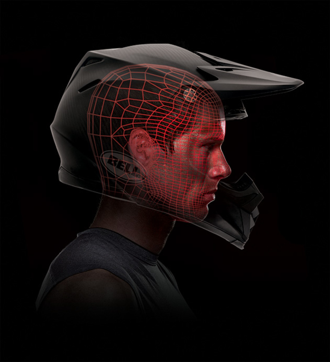 Renderings of the Moto-9 carbon custom-fit helmet designed for Edler.