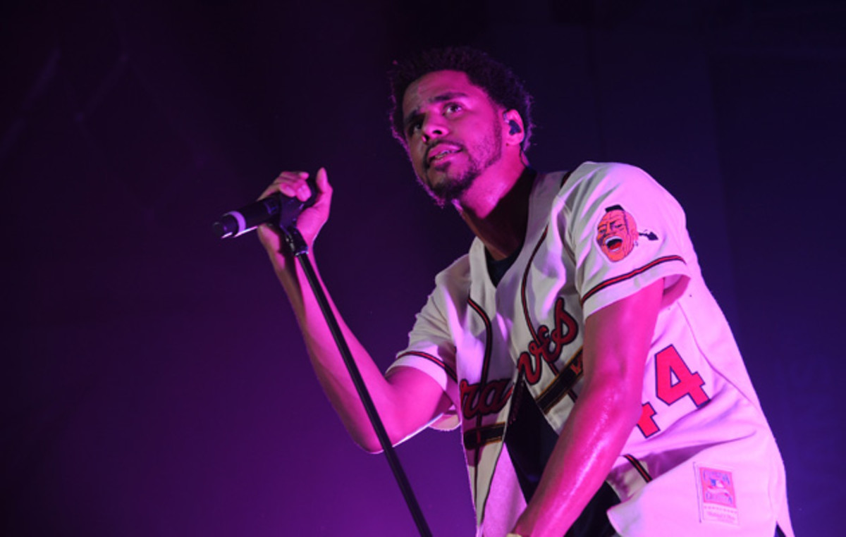 J. Cole performs at the Dew Tour Brooklyn Kickoff Party.