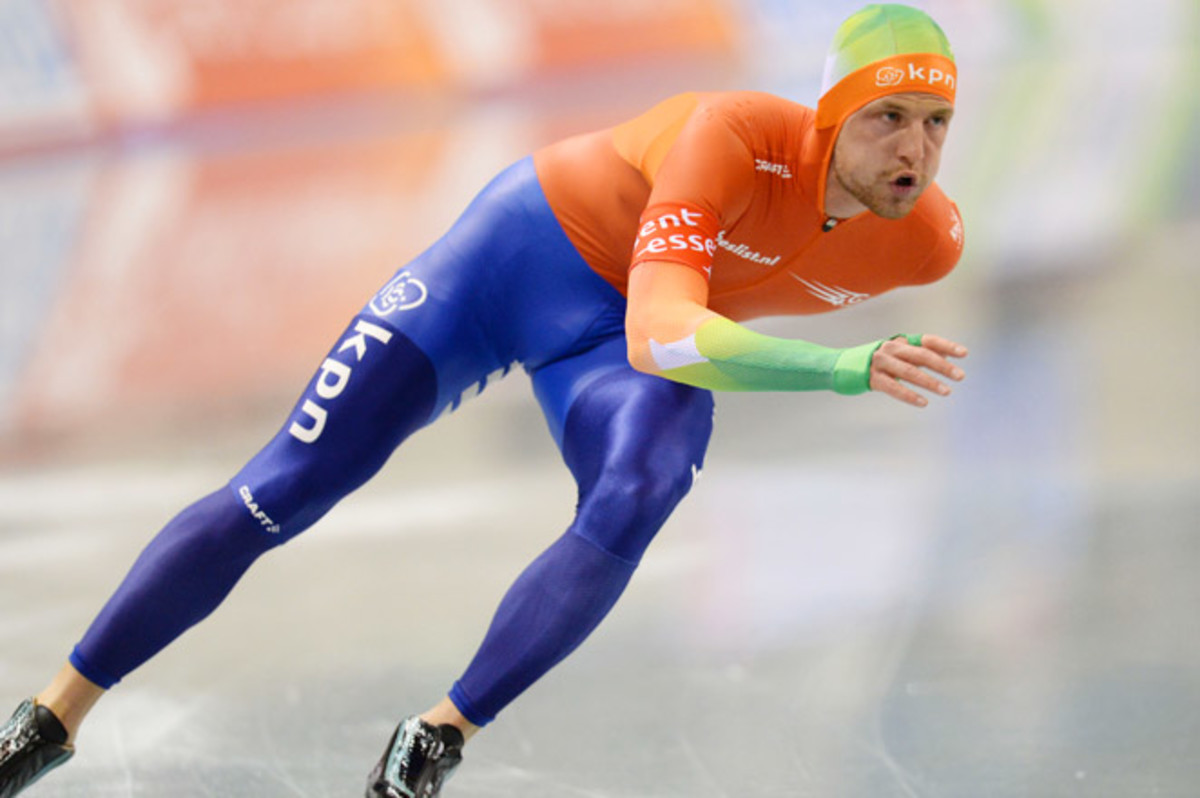 Michael Mulder won the men's 500-meter race with a time of 34.83 seconds.