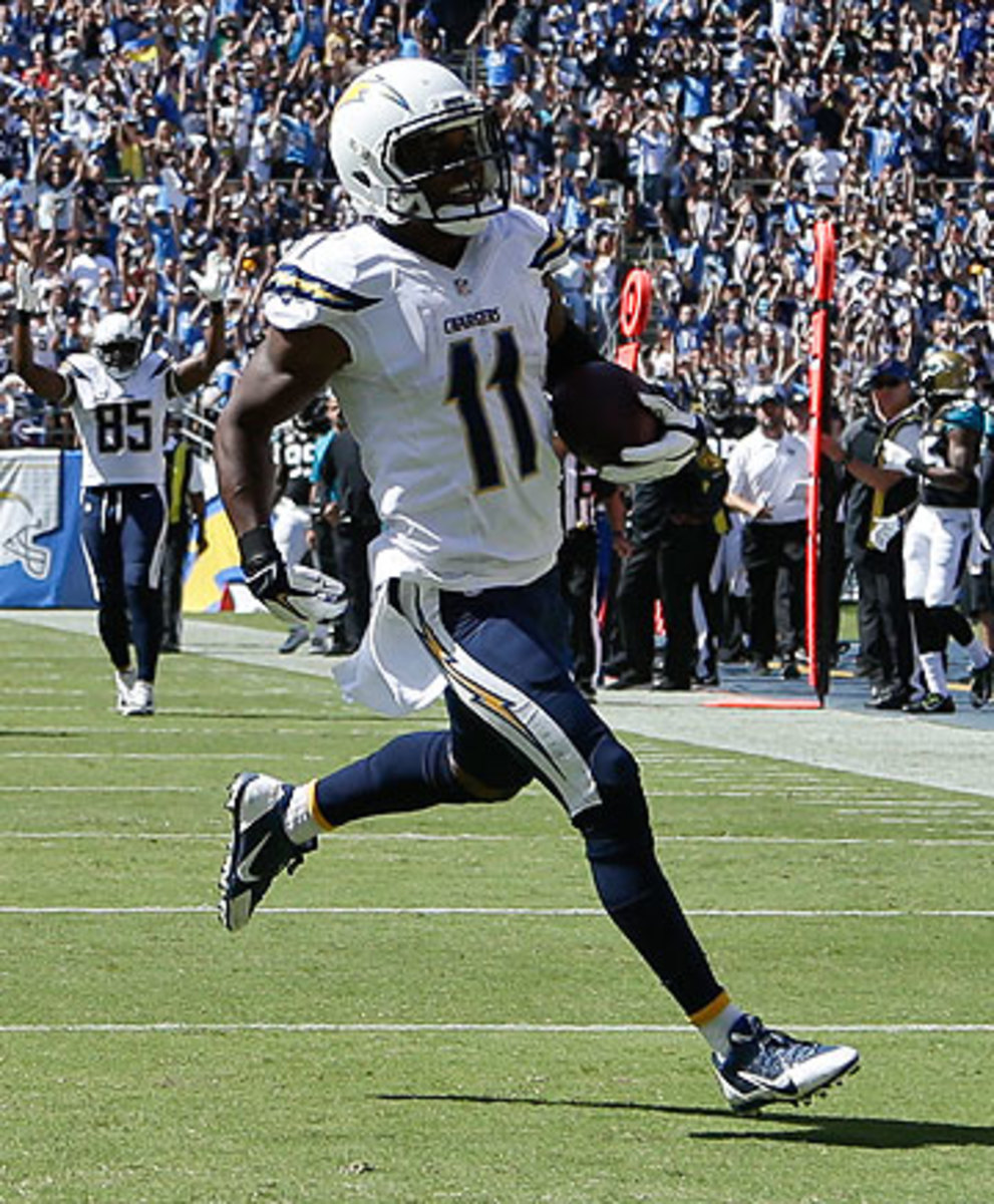 Eddie Royal had 105 receiving yards and two touchdowns Sunday. (Gregory Bull/AP)