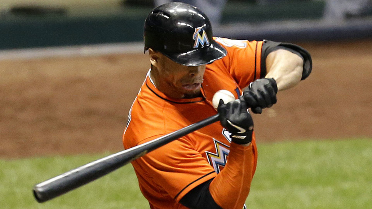 Giancarlo Stanton hit in pitch by face, could be out for season