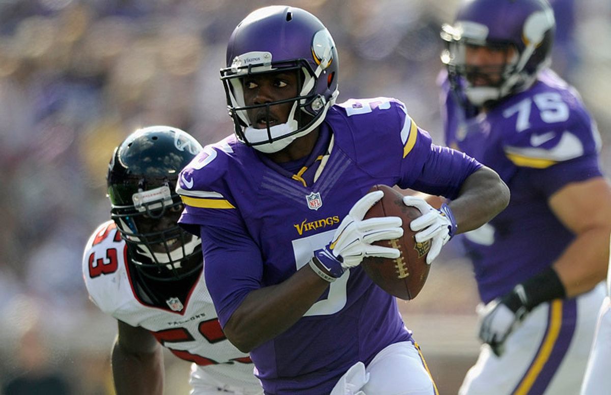 Teddy Bridgewater guided the Vikings to a monstrous offensive day, as the unit accumulated 558 total yards against the Falcons. (Hannah Foslein/Getty Images)
