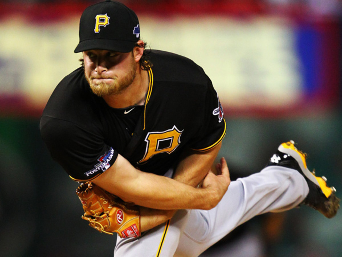 Young hurler Gerrit Cole and the Pirates will aim for a second straight playoff berth. (Dilip Vishwanat/Getty Images)