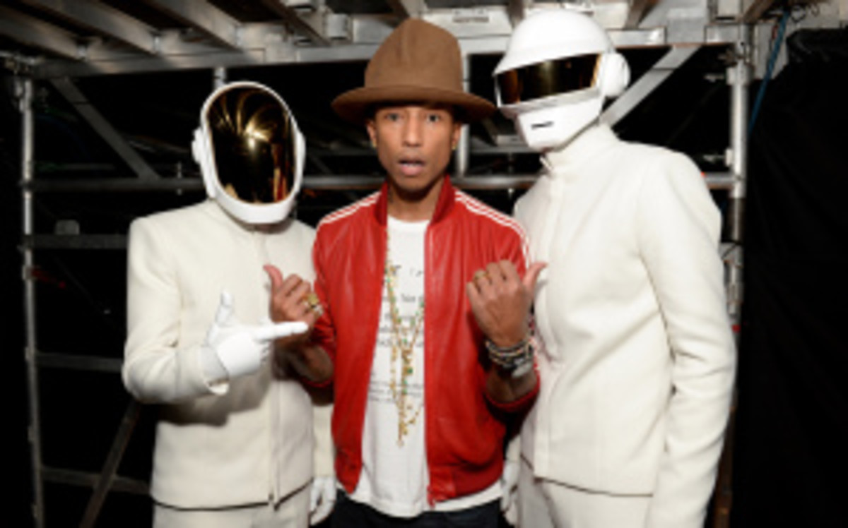 Pharrell Williams's performance will come less than three weeks before he goes on stage at the Oscars. (Michael Kovac/Getty Images)