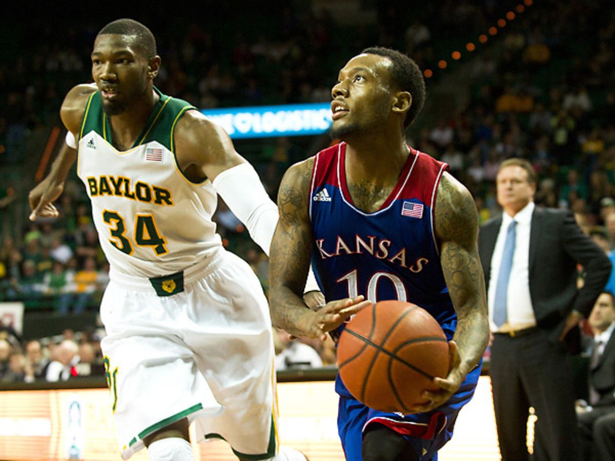 Naadir Tharpe (10) stepped up for Kansas to help the Jayhawks rebound against Baylor. (Cooper Neill/Getty Images)