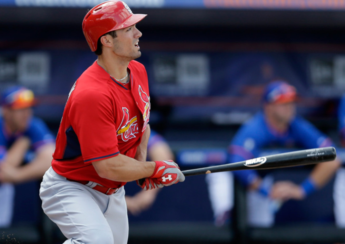 Acquired from the Angels in the offseason, Randal Grichuk offers St. Louis outfield depth.