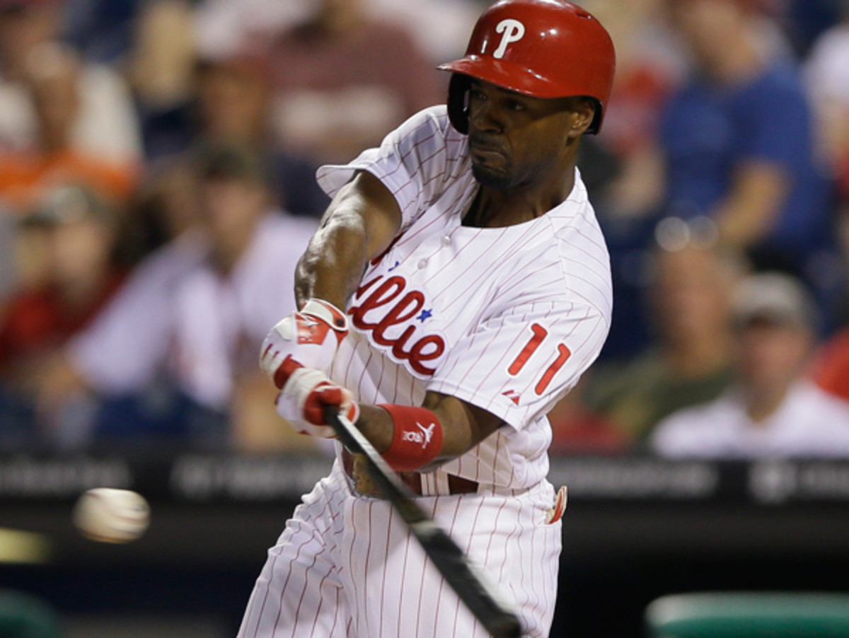 Jimmy Rollins started to show his age in 2013, hitting TK. (Matt Slocum/AP)