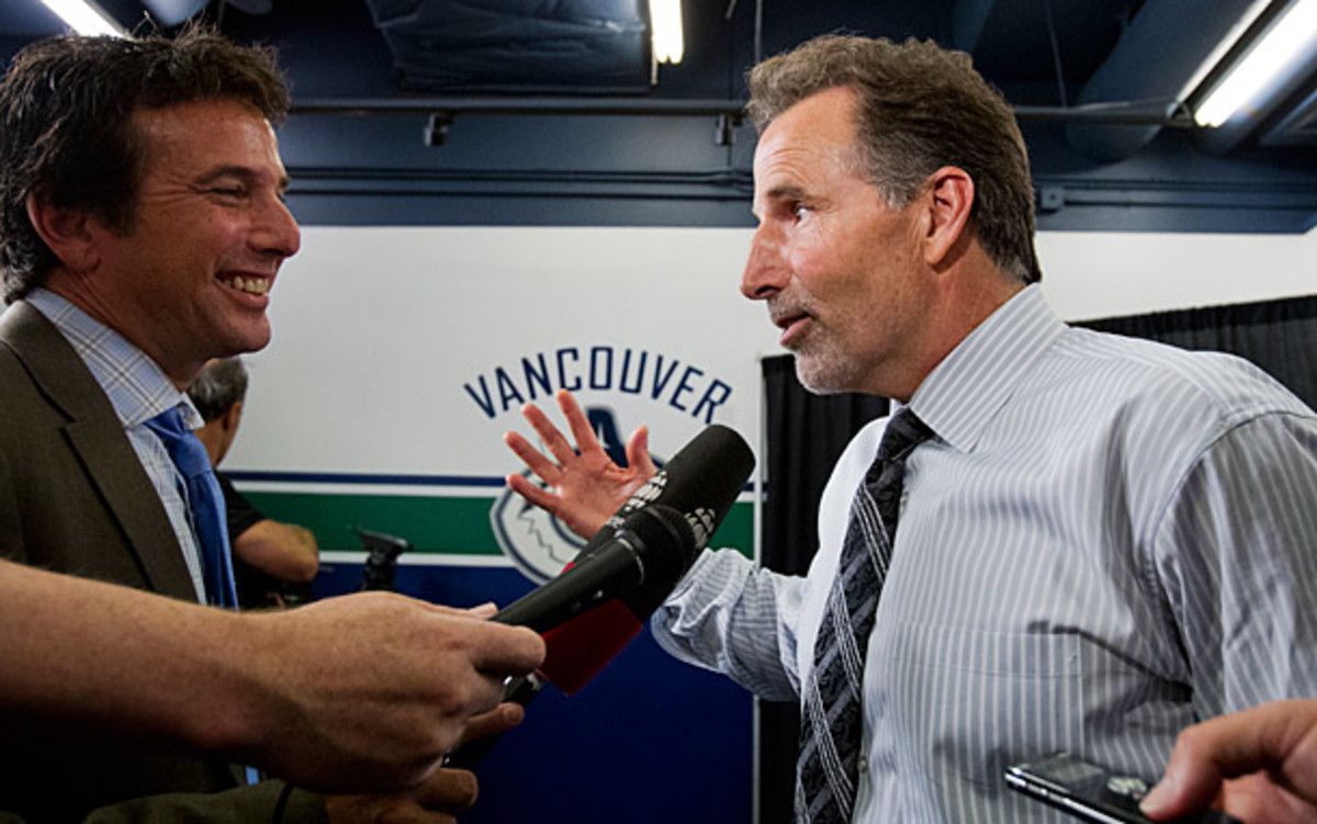 Coach John Tortorella of the Vancouver Canucks