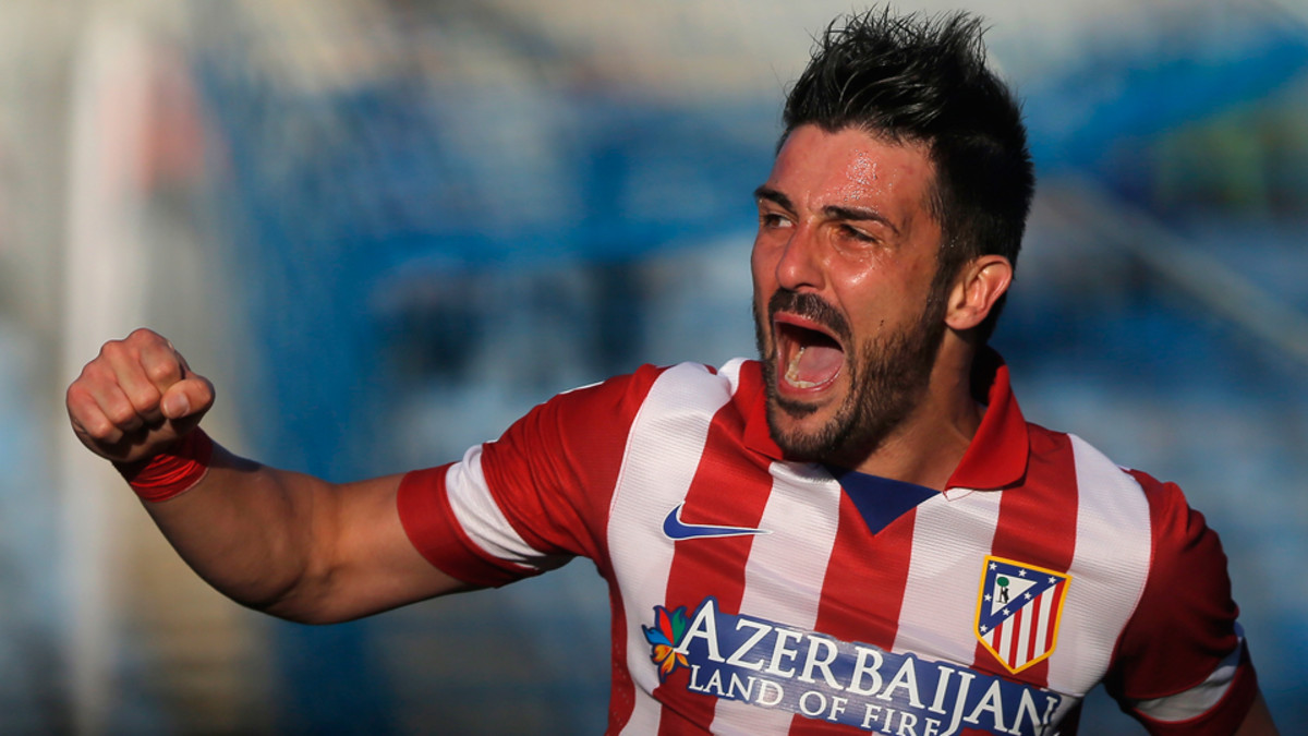David Villa during his days with Atletico Madrid. 