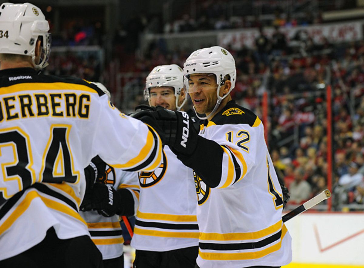 Jarome Iginla's recent surge represents is welcome news for the Bruins. (Mark Goldman/Icon SMI)