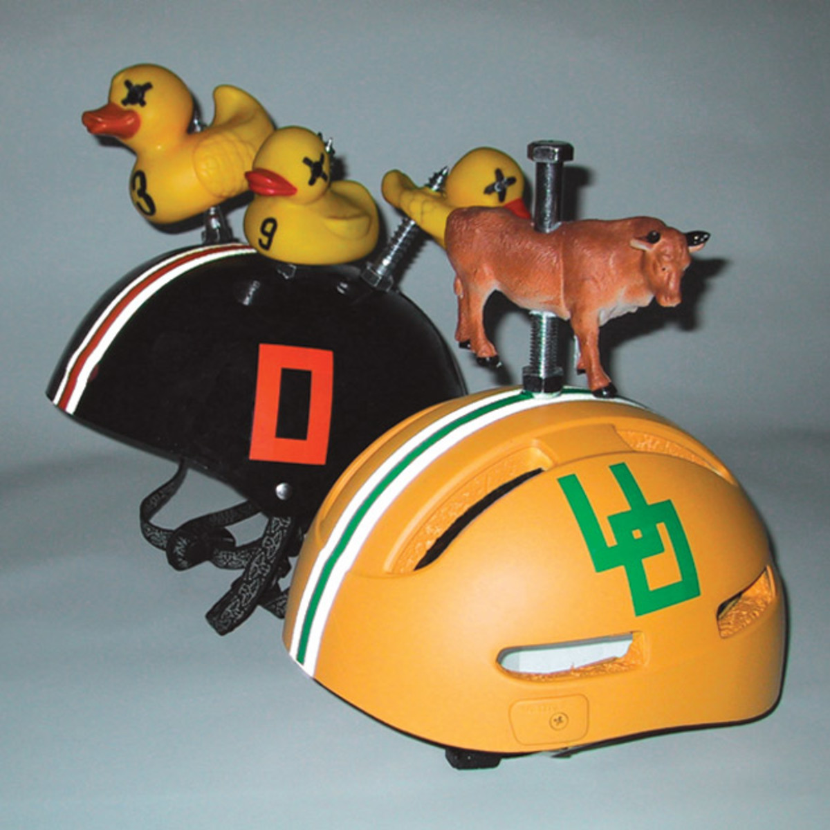 Morrow launched his own creative brand agency in 2000, the same time he toyed with making a fun helmet to support one of his clients, Oregon State University (pictured).