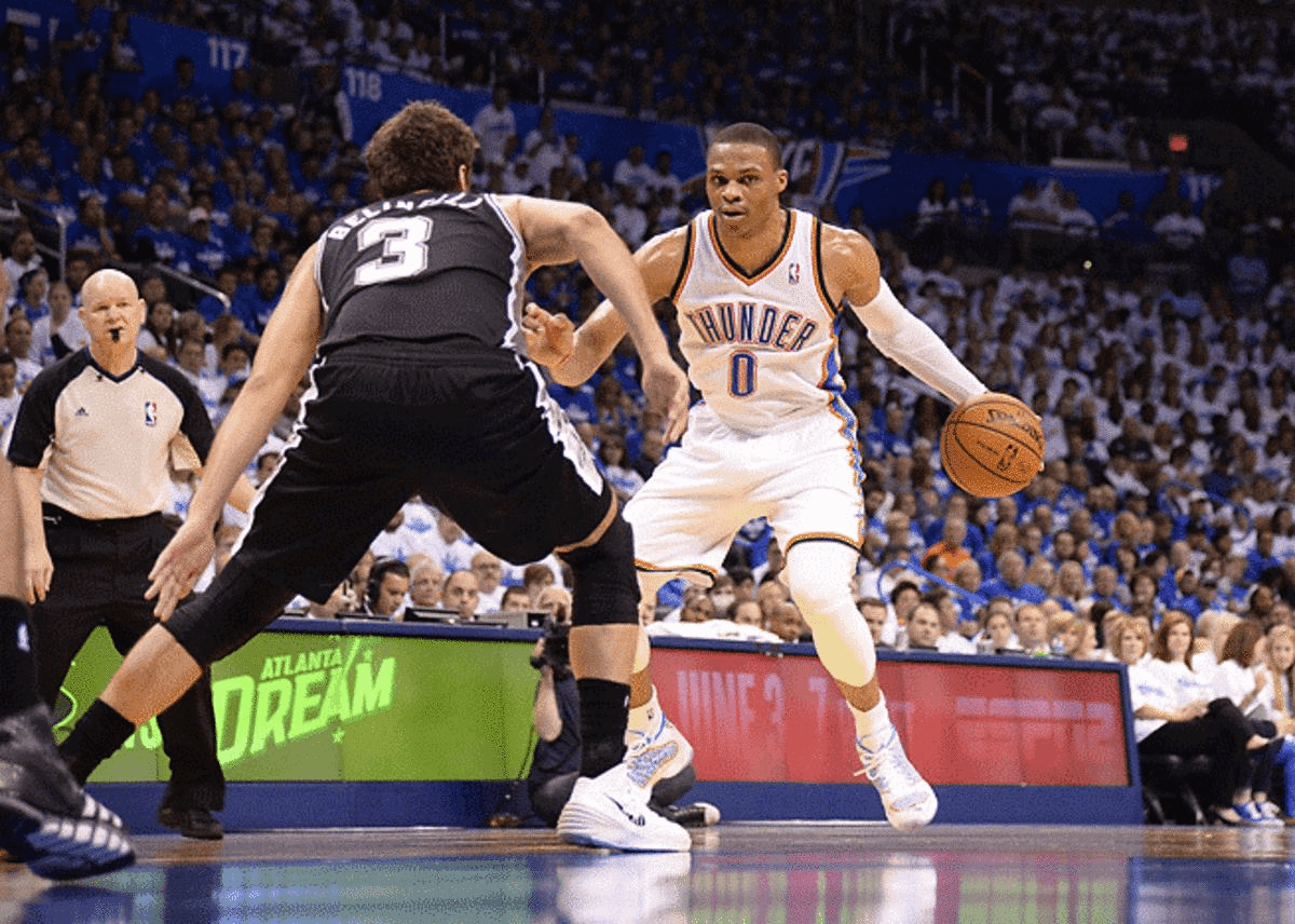 Russell Westbrook was electrifying in Game 4, netting 40 points in the Thunder's 105-92 win.