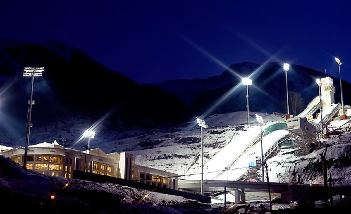 RusSki Gorki Jumping Center's name is meant to evoke a rollar coaster, similar to the jumps' shape.