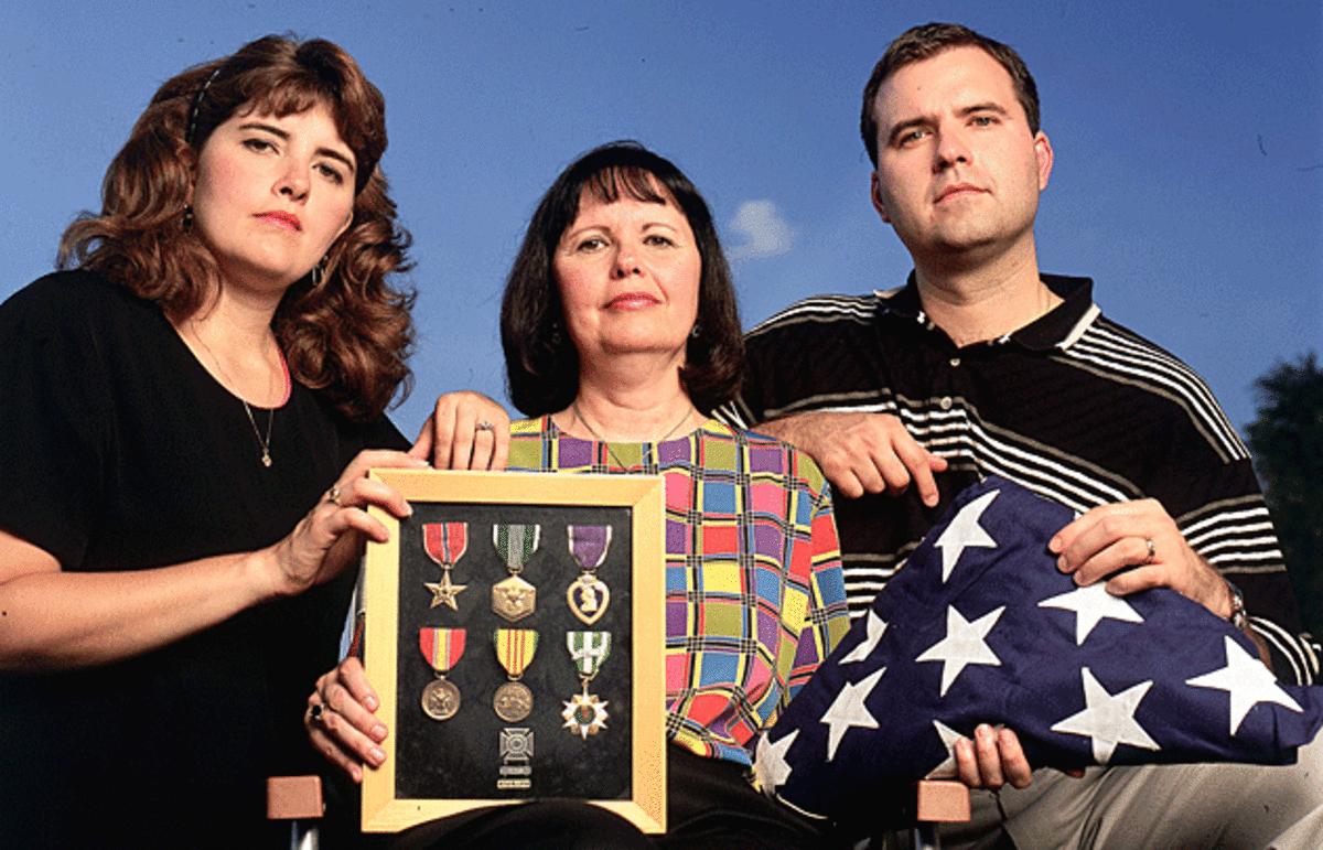 Kalsu left behind his wife, Jan (center), daughter, Jill and son, Bob.