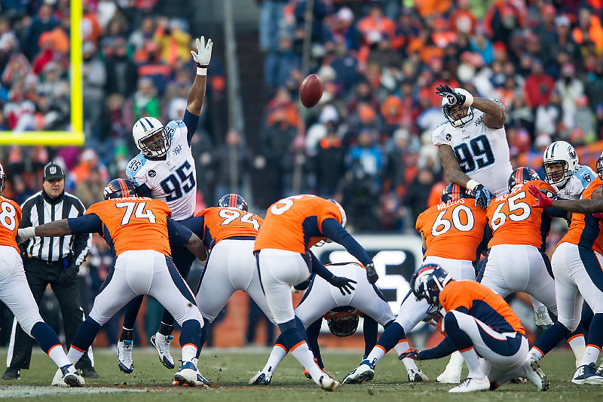 Even big-legged kickers like Matt Prater—who booted a record 64-yarder against Tennessee this season—can find the Meadowlands a daunting environment. (Dustin Bradford/Getty Images)